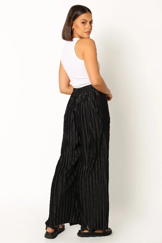 Sasha Pleated Pants - Black