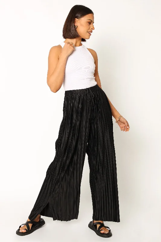 Sasha Pleated Pants - Black