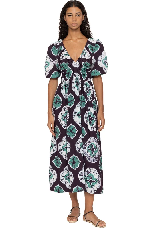 Sea, New York Aveline Puff Sleeve  Dress in Teal