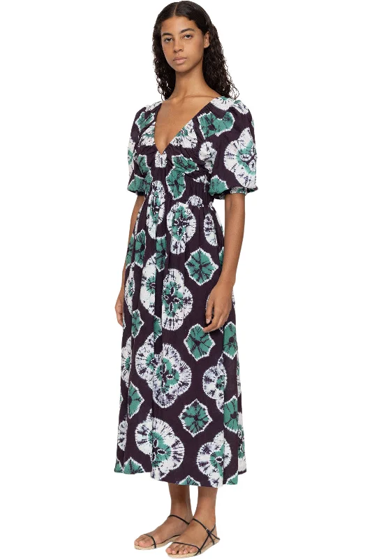 Sea, New York Aveline Puff Sleeve  Dress in Teal