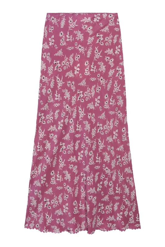 The Great Seabank Skirt in Aubergine Field Bloom Print