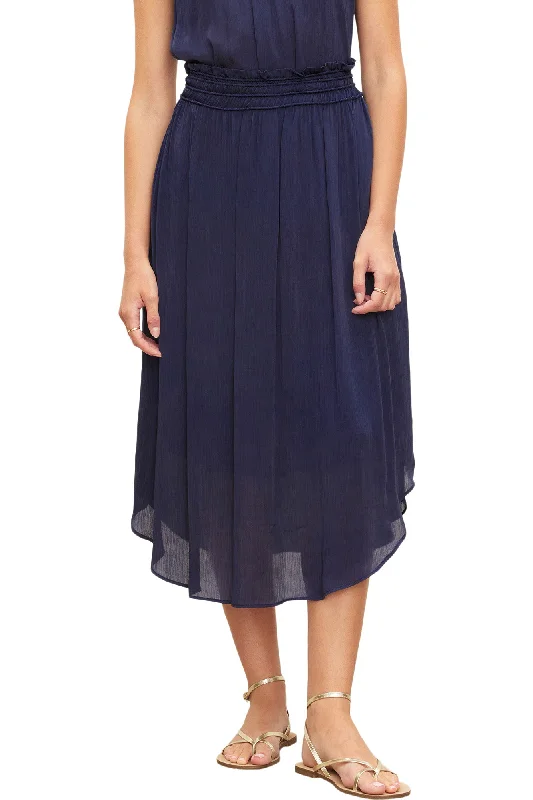 Velvet Dimi Pull on Skirt in Navy