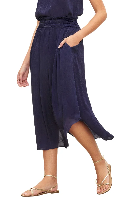 Velvet Dimi Pull on Skirt in Navy