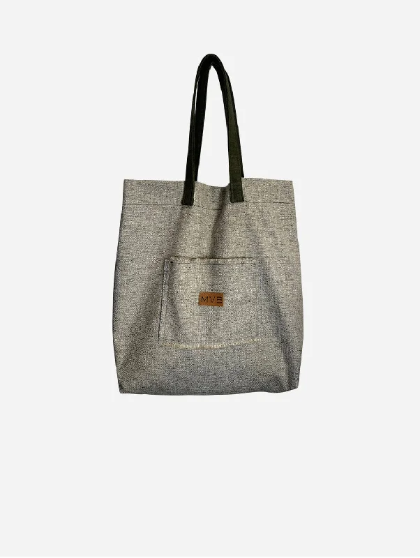 Summer Canvas & Cork Vegan Beach Bag | Soft Earth