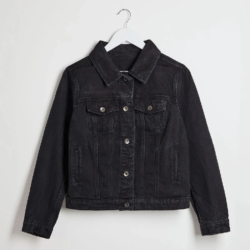 Ladies Black Denim Jacket