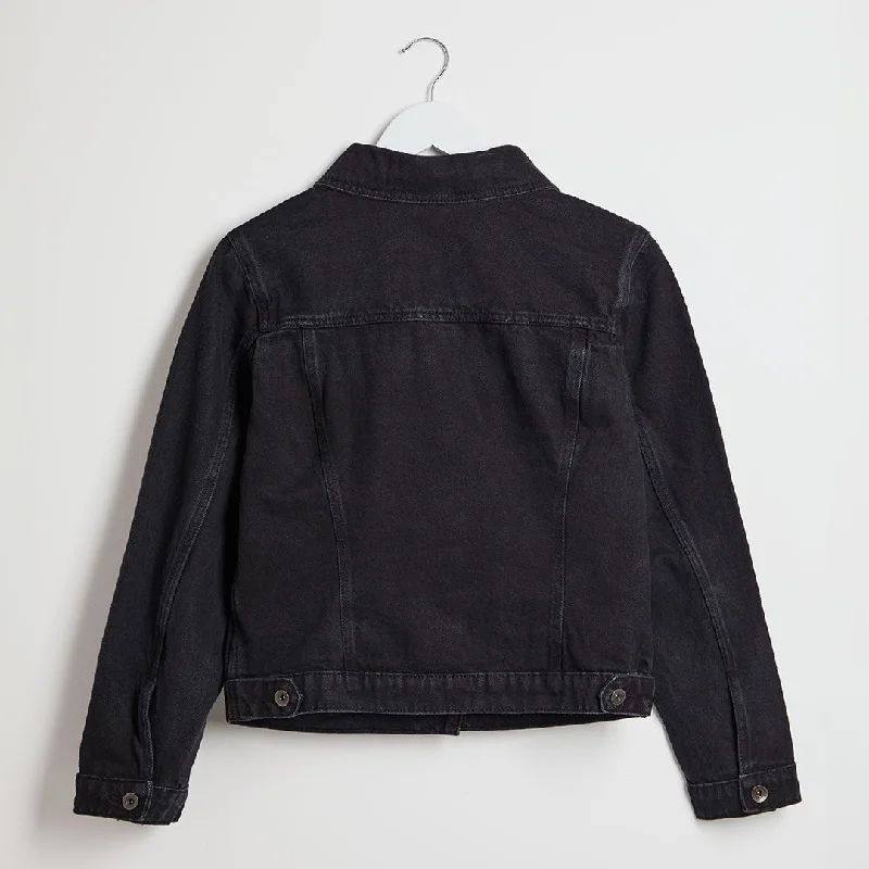 Ladies Black Denim Jacket