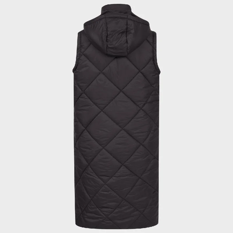 Ladies Longline Diamond Quilted Gilet