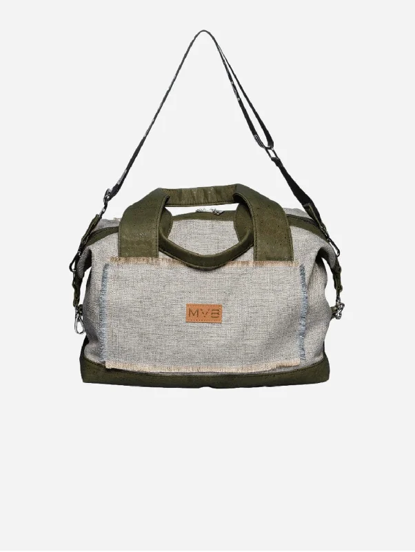 Summer Vegan Cork & Canvas Weekend Bag | Soft Earth