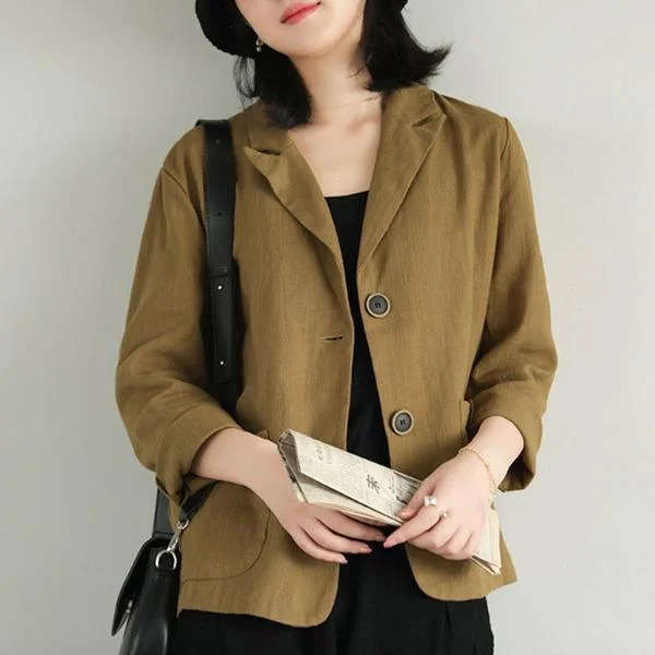 Single Breasted Long Sleeve 4 Color Fashion Coat 2020 New  All-match Women Tops Coat