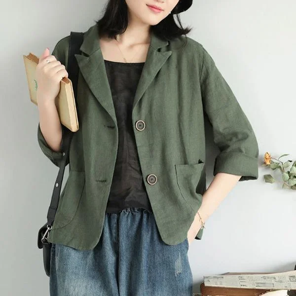 Single Breasted Long Sleeve 4 Color Fashion Coat 2020 New  All-match Women Tops Coat