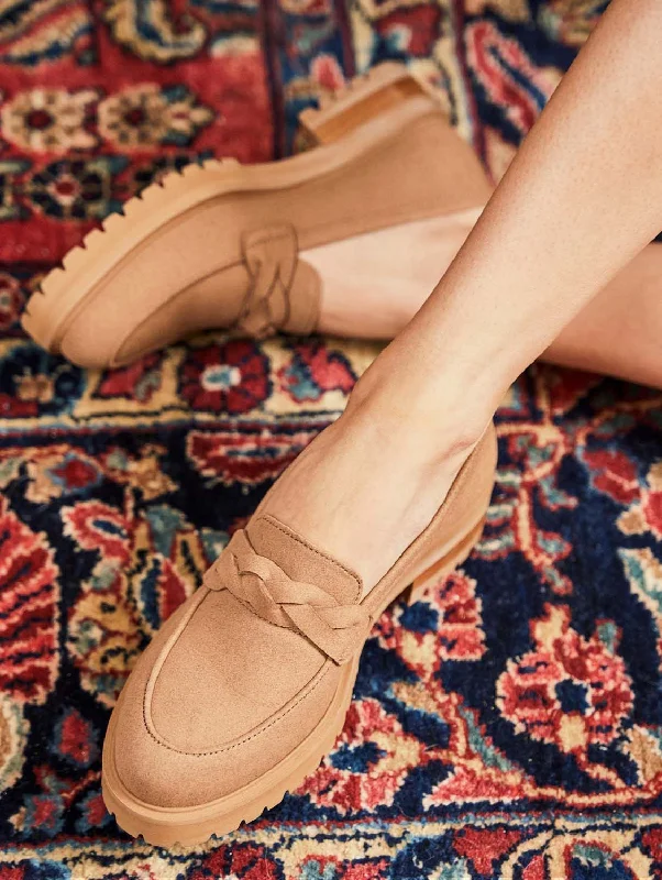 Spell Recycled Grain Suede Vegan Loafers | Moka