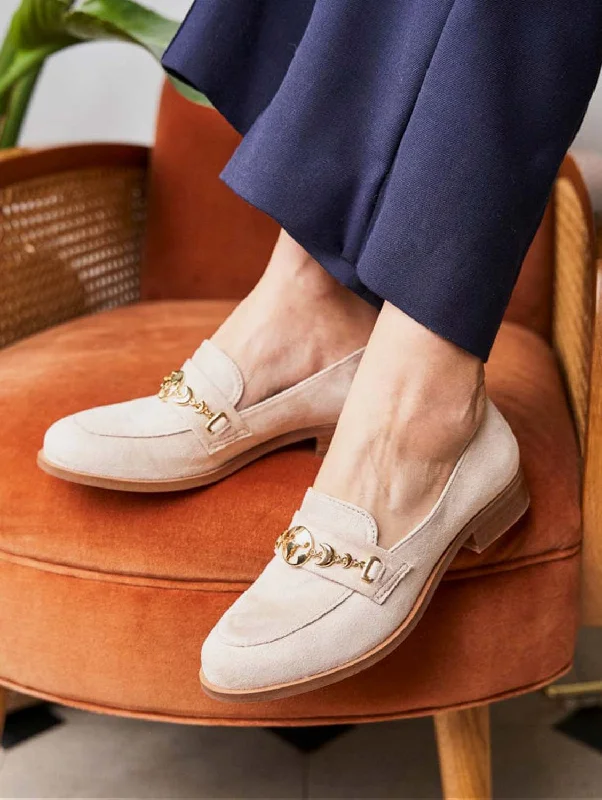 Symbol Vegan Suede Loafers | Almond