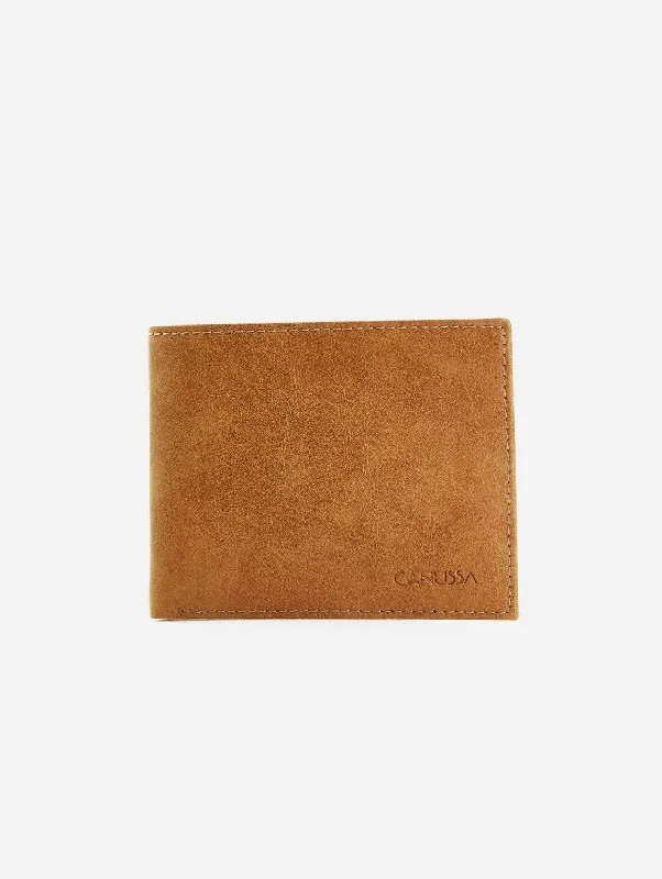 Slim Bifold Vegan Leather Wallet | Camel