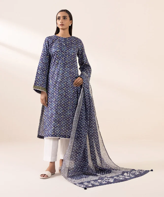 Printed Zari Voile Dupatta