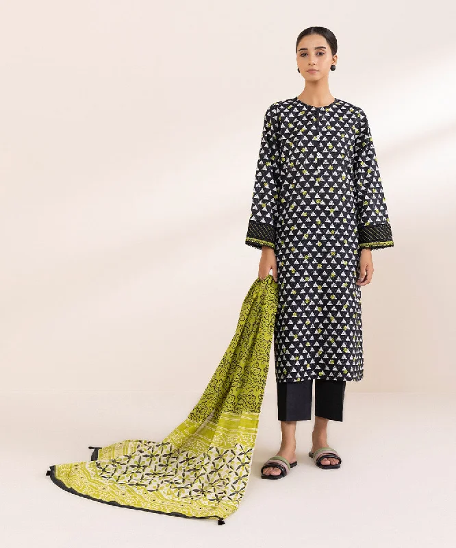 Printed Zari Voile Dupatta