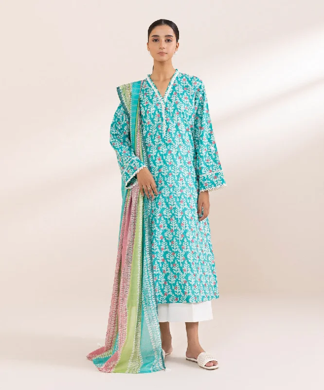 Printed Zari Voile Dupatta