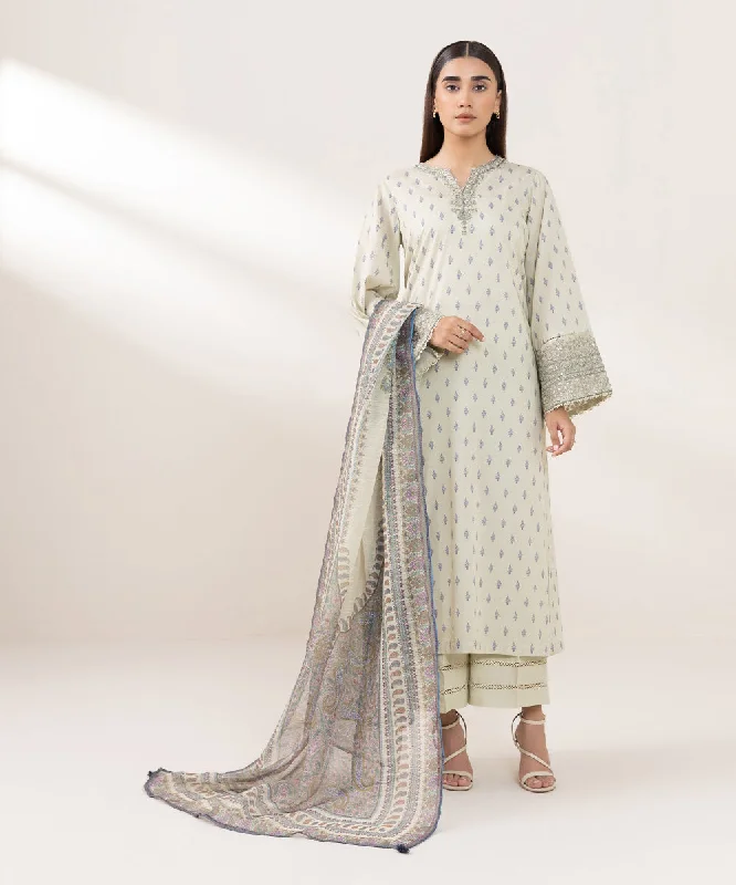 Printed Net Dupatta