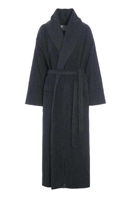 BATHROBE WOMEN MAXI - 7128 MAXI - SOFT BLACK