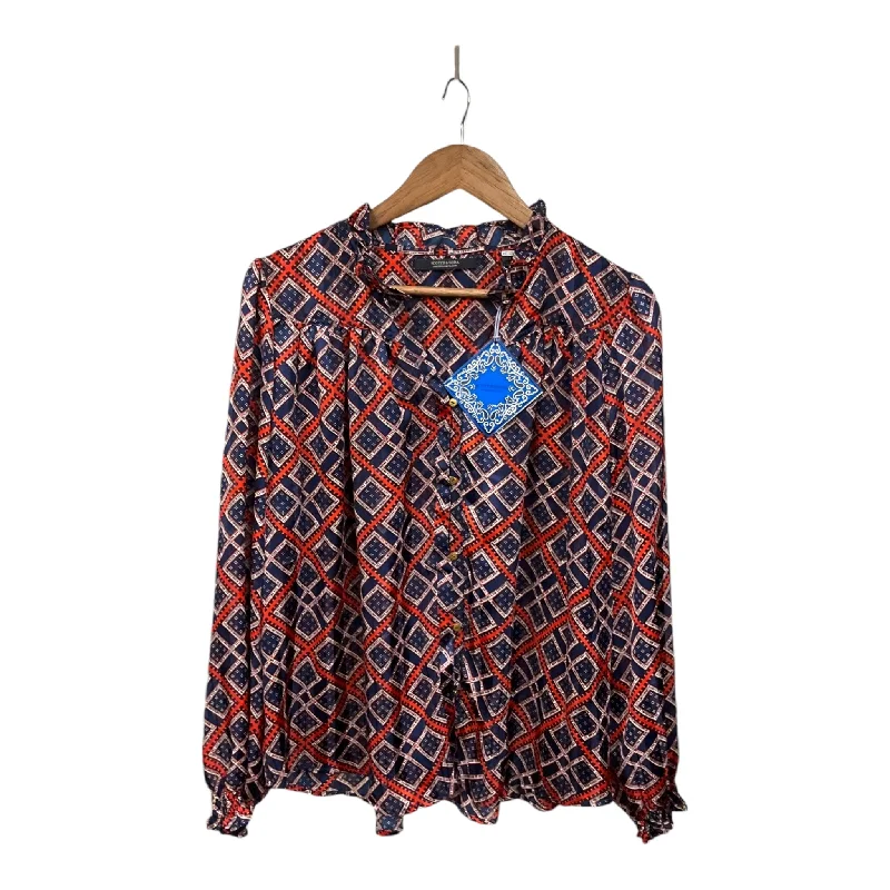 Blouse Long Sleeve By Scotch & Soda In Multi-colored, Size: L