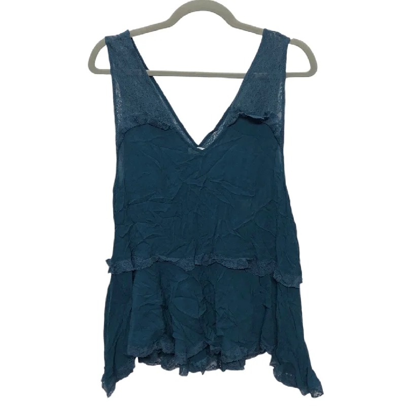 Blouse Sleeveless By Free People In Teal, Size: S