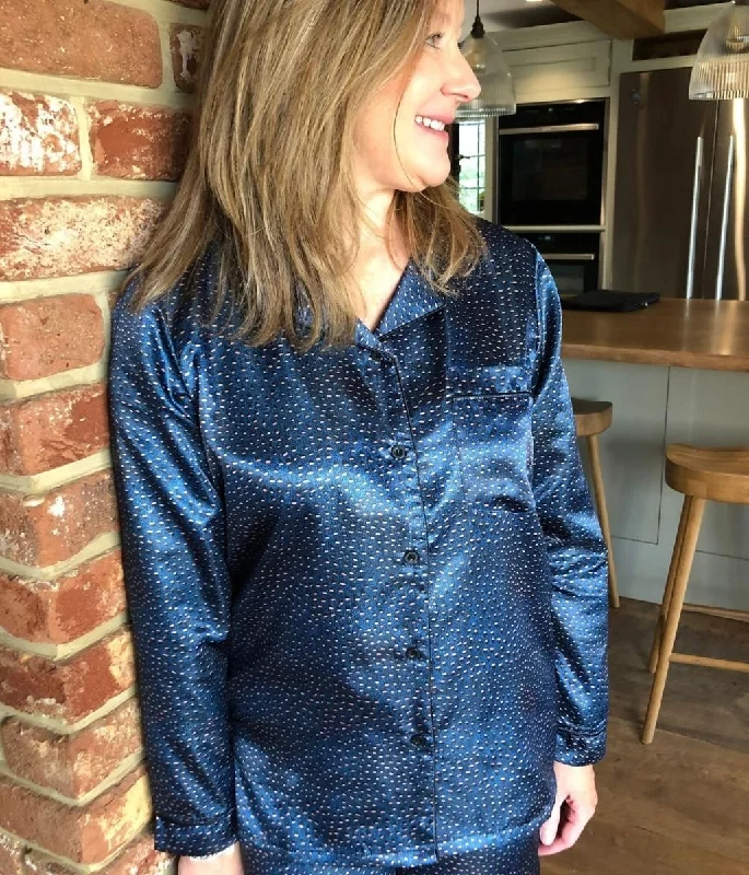 Blue Pebble Silky Pyjamas