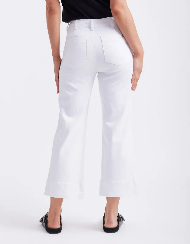 Celeste Wide Leg Jeans  - Snow White