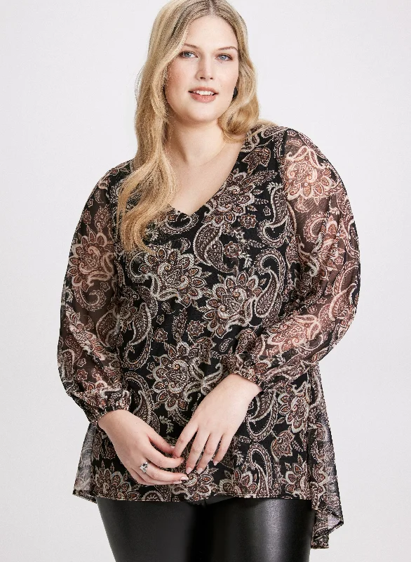 Chiffon Paisley Tunic