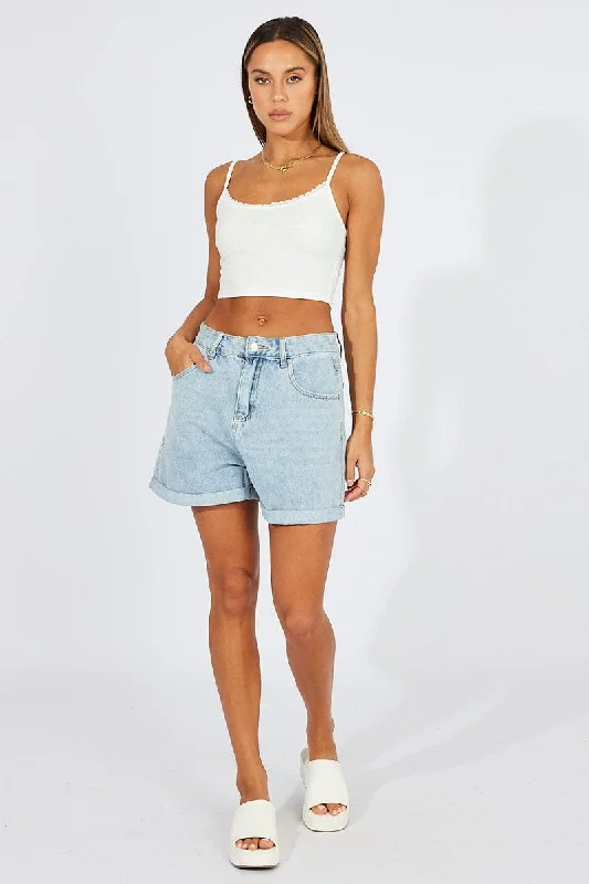 Denim Short Jeans High Rise