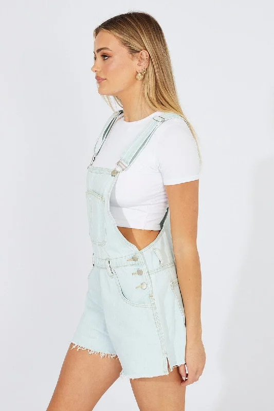 Denim Short Overall Jeans