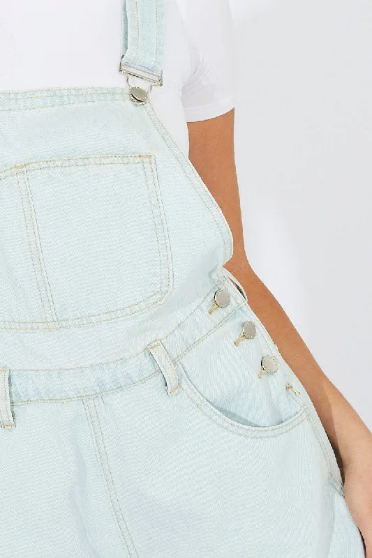 Denim Short Overall Jeans