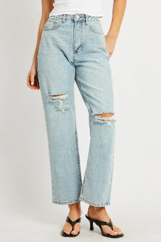 Denim Straight Jean Mid Rise