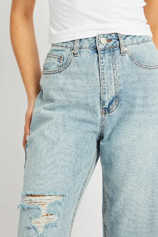 Denim Straight Jean Mid Rise