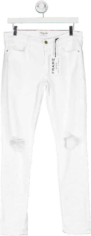 FRAME Denim Le Garcon White Boyfriend Jeans BNWT W24