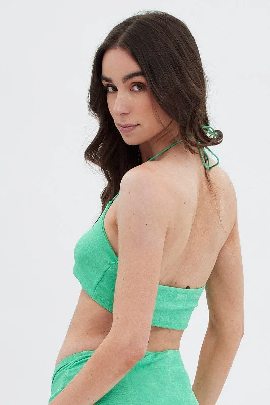 Green Halter Top