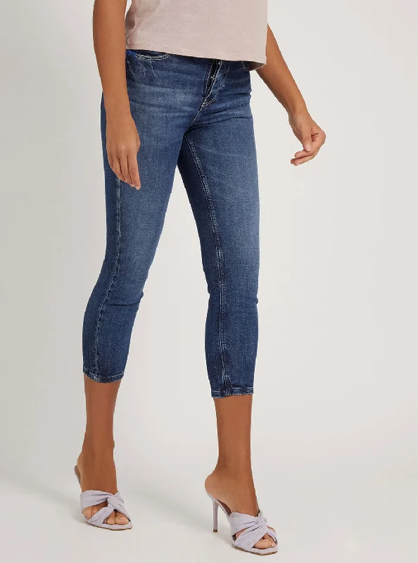 High-Rise Skinny Fit 1981 Capri Denim Jeans In Mid Wash