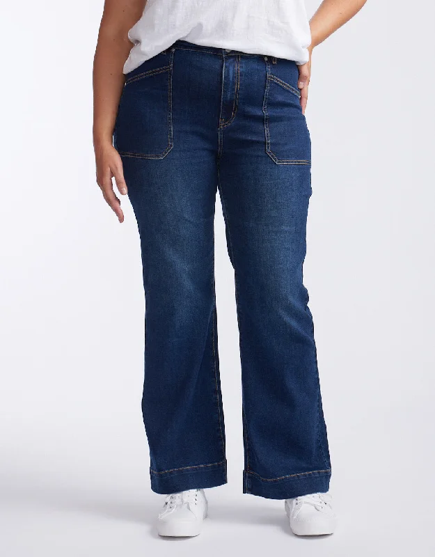 Jayne Wide Leg Jean - Indigo