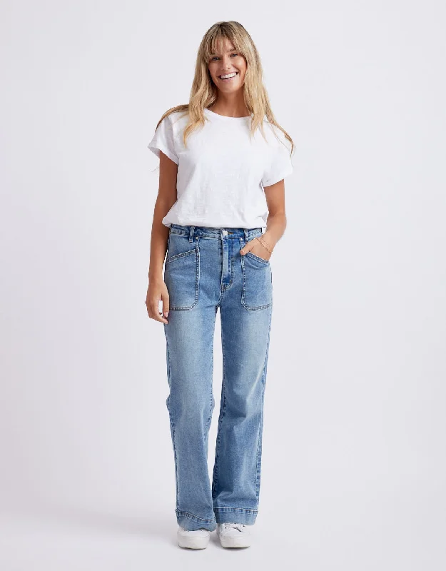 Jayne Wide Leg Jean - Vintage Blue