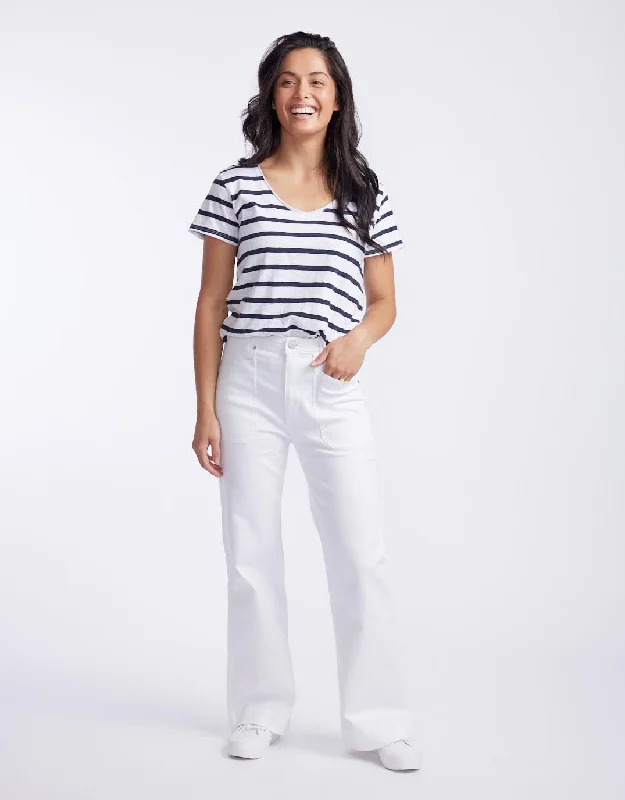 Jayne Wide Leg Jean - White