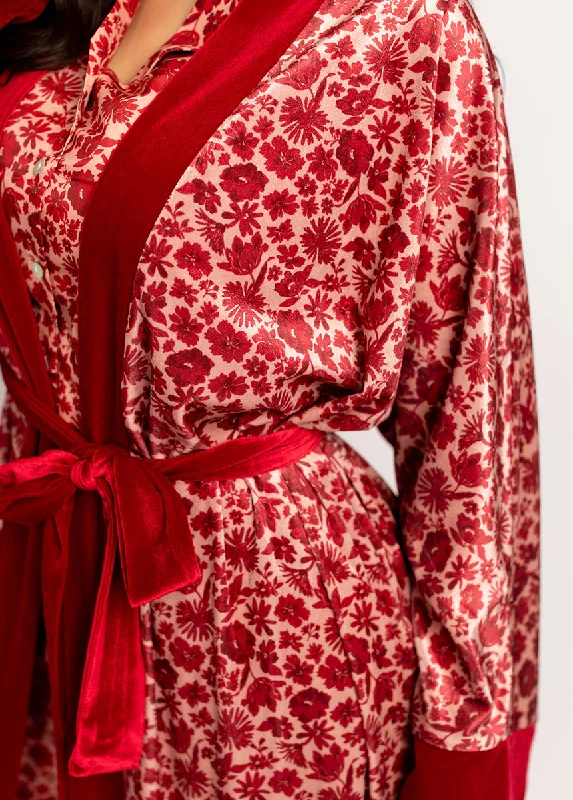 Kamila Robe in Red Floral