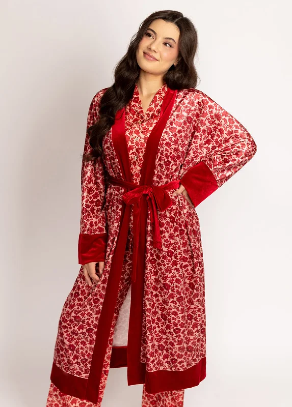 Kamila Robe in Red Floral