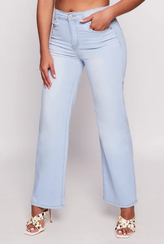 VIP High Waisted Wide Leg Jeans