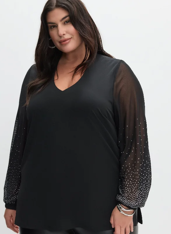 Long Sleeve Beaded Tunic