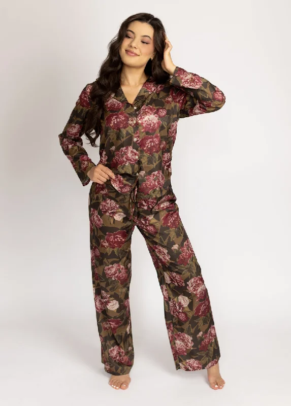 Lyana PJ Set in Bistre Floral