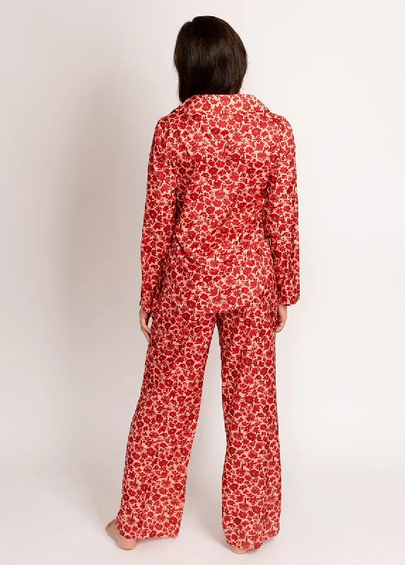 Lyana PJ Set in Red Floral