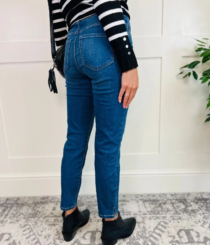 Mid Denim Cropped Jeans