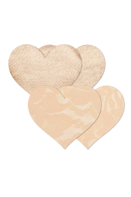 Nippies Basics Adhesive Nipple Covers Heart - Creme