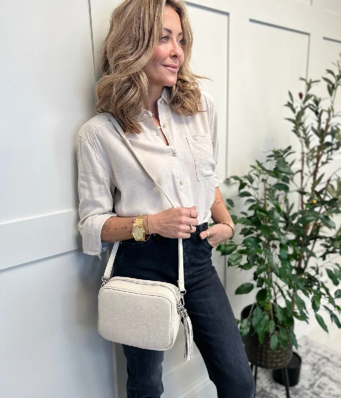 Oatmeal Linen Blend Boxy Shirt