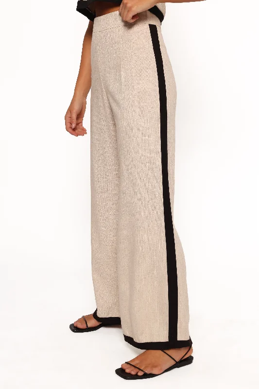 Phoebe Pant - Oatmeal Black