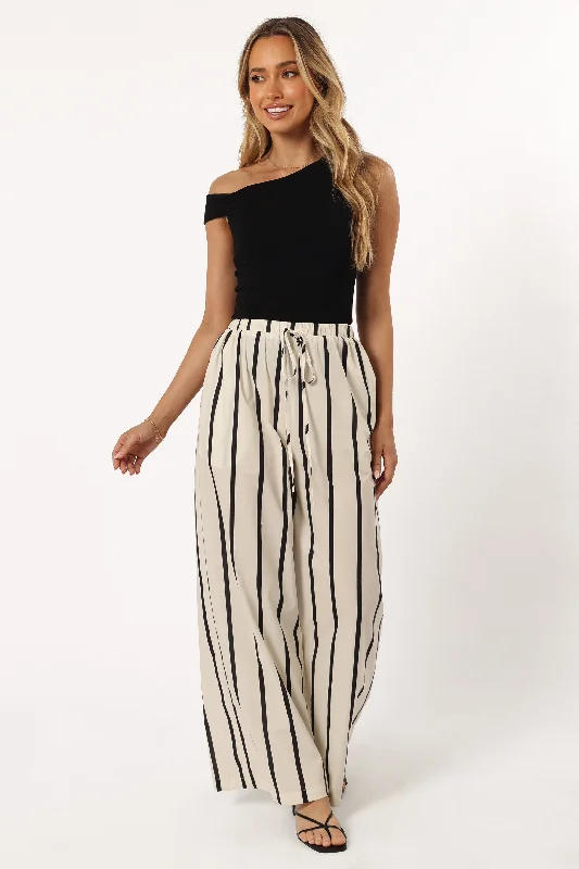 Silvia Pant - Cream Stripe