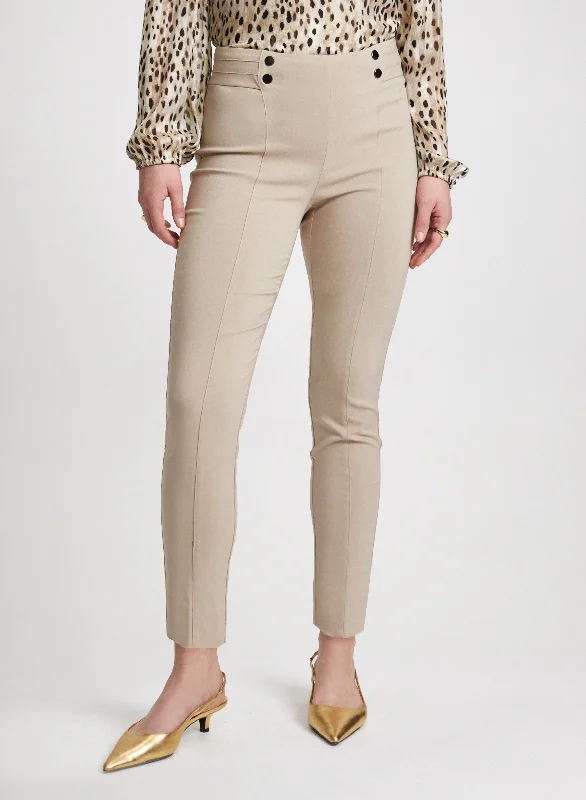 Slim Leg Pull-on Bengaline Pants